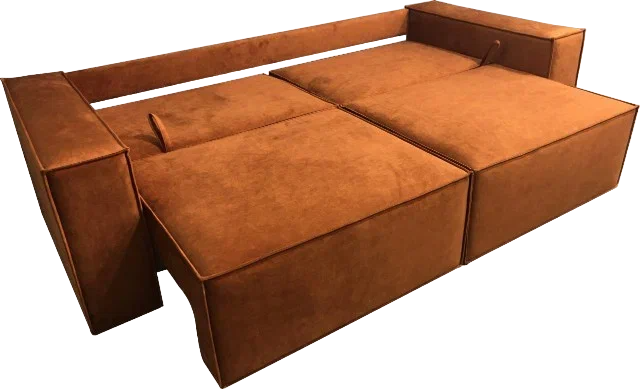 Прямой диван Лофт БЛ2-БП2 (Ремни/Еврокнижка) в Благовещенске - изображение 3