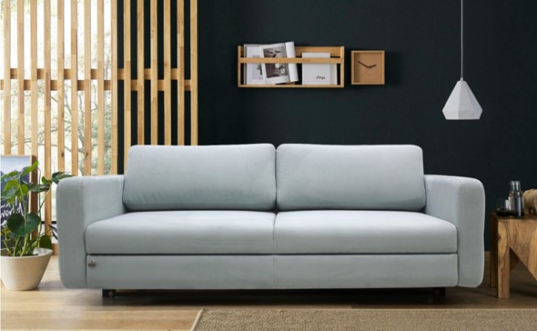 Прямой диван Марко ППУ дельфин  215х123 м6,1+м10,1+м6,1 узкие подлокотники в Благовещенске - изображение