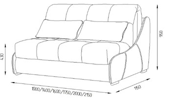 Прямой диван Токио 205 (ППУ) в Благовещенске - предосмотр 3
