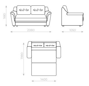 Прямой диван Вега 2 МД в Благовещенске - изображение 5