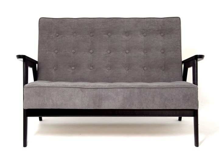 Прямой диван Ретро, двухместный (венге / RS 15 - темно-серый) в Благовещенске - изображение 1