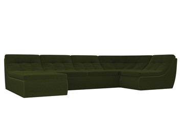 Модульный П-образный диван Холидей, Зеленый (микровельвет) в Благовещенске