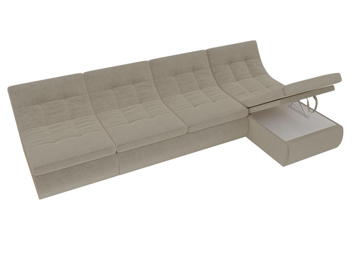 Модульный угловой диван Холидей, Бежевый (микровельвет) в Благовещенске - изображение 7
