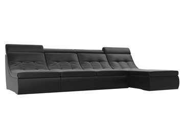 Большой модульный диван Холидей люкс, Черный (экокожа) в Благовещенске