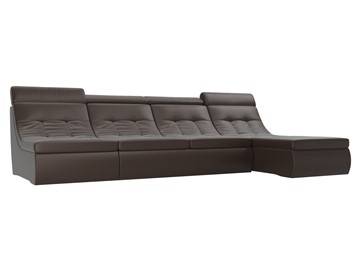 Модульный раскладной диван Холидей люкс, Коричневый (экокожа) в Благовещенске