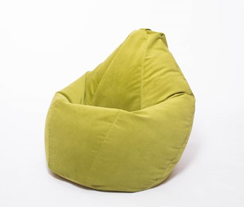 Кресло-мешок Груша малое, велюр однотон, травянное в Благовещенске - предосмотр