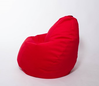 Кресло-мешок Груша большое, велюр однотон, красное в Благовещенске - предосмотр 1