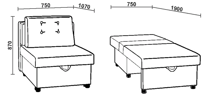 Кресло-кровать НЕО 61М в Благовещенске - изображение 2