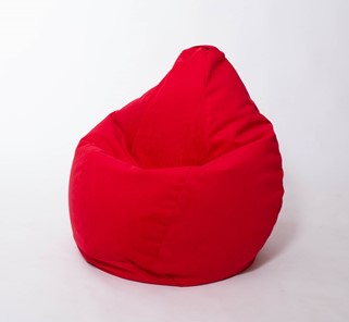 Кресло-мешок Груша большое, велюр однотон, красное в Благовещенске - предосмотр
