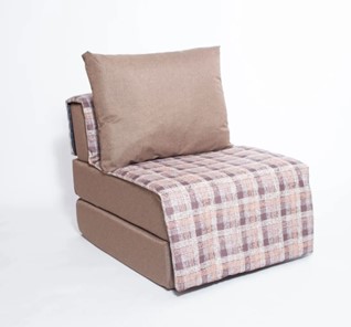 Бескаркасное кресло-кровать Харви, коричневый - квадро беж в Благовещенске