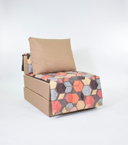 Бескаркасное кресло-кровать Харви, песочный-геометрия браун в Благовещенске