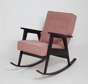 Кресло-качалка Ретро (венге / RS 12 - розовый) в Благовещенске