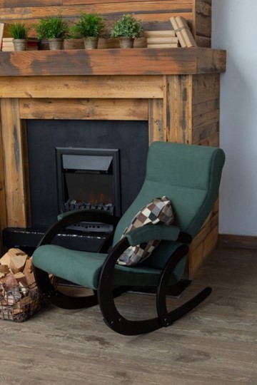 Кресло-качалка в гостиную Корсика, ткань Amigo Green 34-Т-AG в Благовещенске - изображение 7