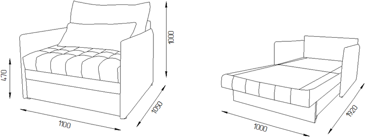 Кресло-кровать Дакота 110 (ППУ) в Благовещенске - изображение 11