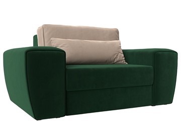 Кресло-кровать Лига-008, Зеленый\Бежевый (велюр) НПБ в Благовещенске
