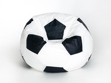 Кресло-мешок Мяч большой, бело-черный в Благовещенске