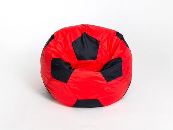 Кресло-мешок Мяч большой, красно-черный в Благовещенске - изображение