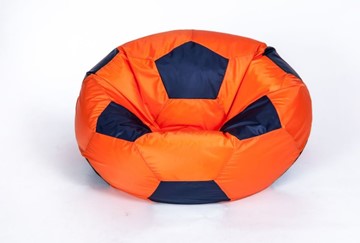 Кресло-мешок Мяч большой, оранжево-черный в Благовещенске