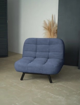 Мягкое кресло Абри опора металл (синий) в Благовещенске - изображение 8