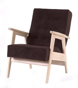 Кресло Ретро (беленый дуб / RS 32 - коричневый) в Благовещенске
