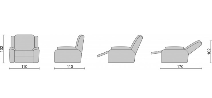 Кресло-трансформер Recliner (электро) в Благовещенске - изображение 3