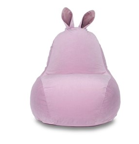 Кресло-игрушка Зайка (короткие уши), розовый в Благовещенске - предосмотр