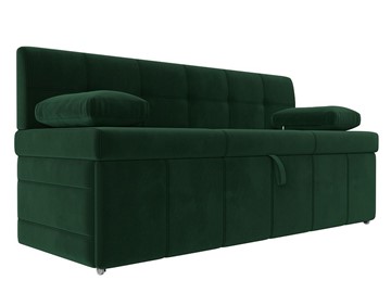 Кухонный прямой диван Лео, Зеленый (Велюр) в Благовещенске - предосмотр