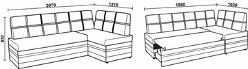Кухонный диван НЕО КМ-06 ДУ с механизмом в Благовещенске - предосмотр 5