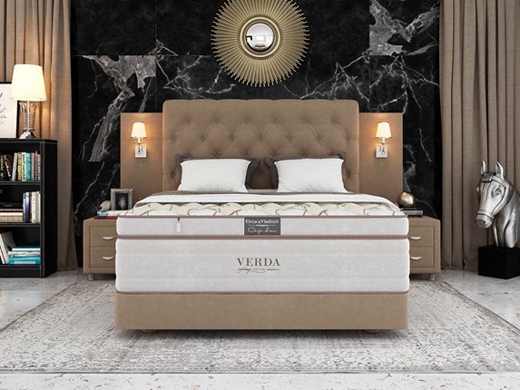 Кровать 2-спальная Alliance/Podium M 160х200, Флок (Велсофт Какао) в Благовещенске - изображение