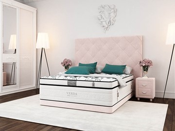 Кровать спальная Style Compact/Basement 180х200, Флок (Велсофт Винтажный розовый) в Благовещенске