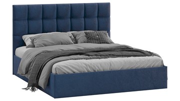 Кровать Эмбер тип 1 (Микровелюр Wellmart Blue) в Благовещенске