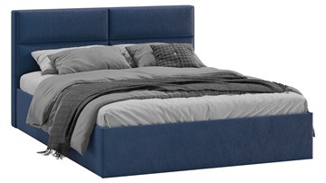 Кровать в спальню Глосс Тип 1 (Микровелюр Wellmart Blue) в Благовещенске