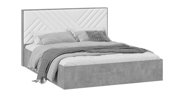 Кровать спальная Хилтон Тип 1 (Ателье светлый/Белый) в Благовещенске