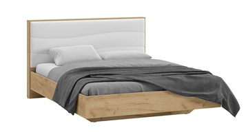 Спальная кровать Миранда тип 1 (Дуб крафт золотой/Белый глянец) в Благовещенске