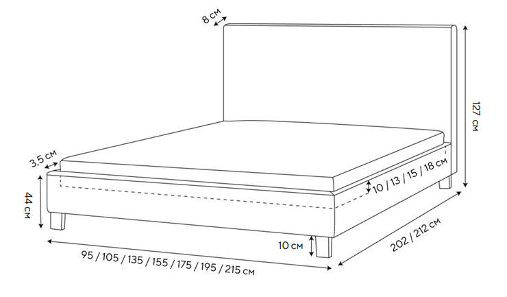 Кровать Routa 200х200, Велюр (Monopoly Мятный лёд (670)) в Благовещенске - изображение 1