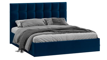 Кровать двуспальная с подъемным механизмом Эмбер (Велюр Confetti Blue) в Благовещенске