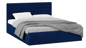 Кровать в спальню с подъемным механизмом Порто (Велюр Confetti Blue) без заглушины в Благовещенске