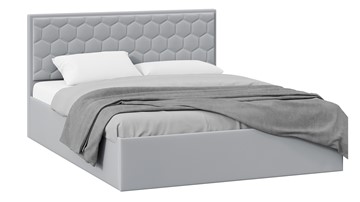 Кровать 2-х спальная с подъемным механизмом Порто (Велюр Confetti Silver) без заглушины в Благовещенске
