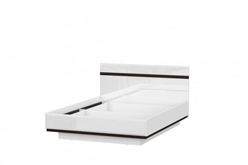 Кровать 2-спальная Соло универсальная 1,6х2,0, белый/белый глянец/венге в Благовещенске