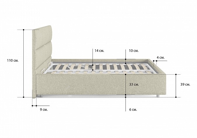 Кровать с механизмом 1.5-спальная Omega 140х200 в Благовещенске - изображение 2