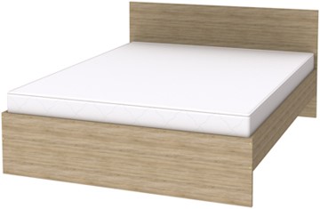 Кровать двуспальная K16 с основанием, цвет Дуб Сонома в Благовещенске