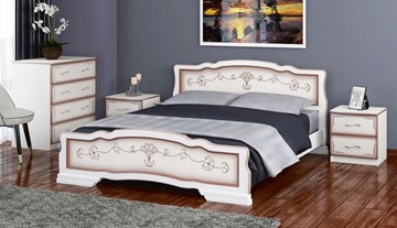Спальная кровать Карина-6 (Дуб Молочный) 90х200 в Благовещенске