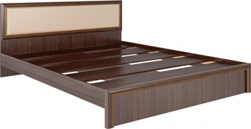 Кровать спальная Беатрис М09 с мягким изголовьем (Орех Гепланкт) в Благовещенске