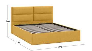 Кровать с механизмом Глосс Тип 1 (Микровелюр Wellmart Yellow) в Благовещенске - предосмотр 1