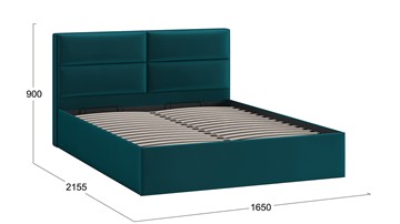 Кровать с механизмом двуспальная Глосс Тип 1 (Велюр Confetti Izumrud) в Благовещенске - предосмотр 1
