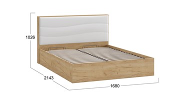 Кровать с механизмом 2-спальная Миранда тип 1 (Дуб крафт золотой/Белый глянец) в Благовещенске - предосмотр 1