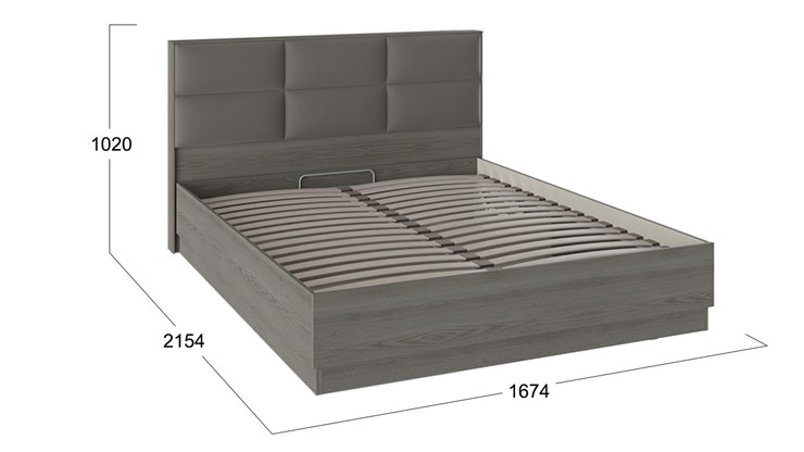Кровать с подъемным механизмом с мягким изголовьем Либерти, Хадсон/Ткань Грей СМ-297.01.002 в Благовещенске - изображение 2