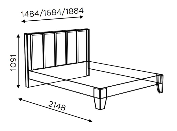 Полутороспальная кровать Моника 1,4 с ортопедическим основанием в Благовещенске - изображение 2