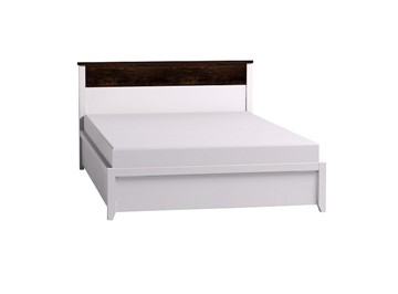 Полутороспальная кровать Норвуд 33 с гибкими ламелями дерево, Белый-Орех шоколадный в Благовещенске