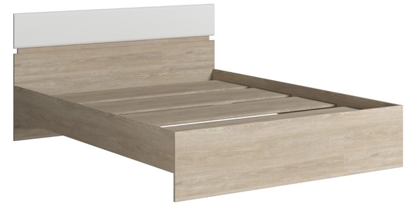 Кровать полутороспальная Светлана 1400, белый/дуб сонома в Благовещенске - изображение